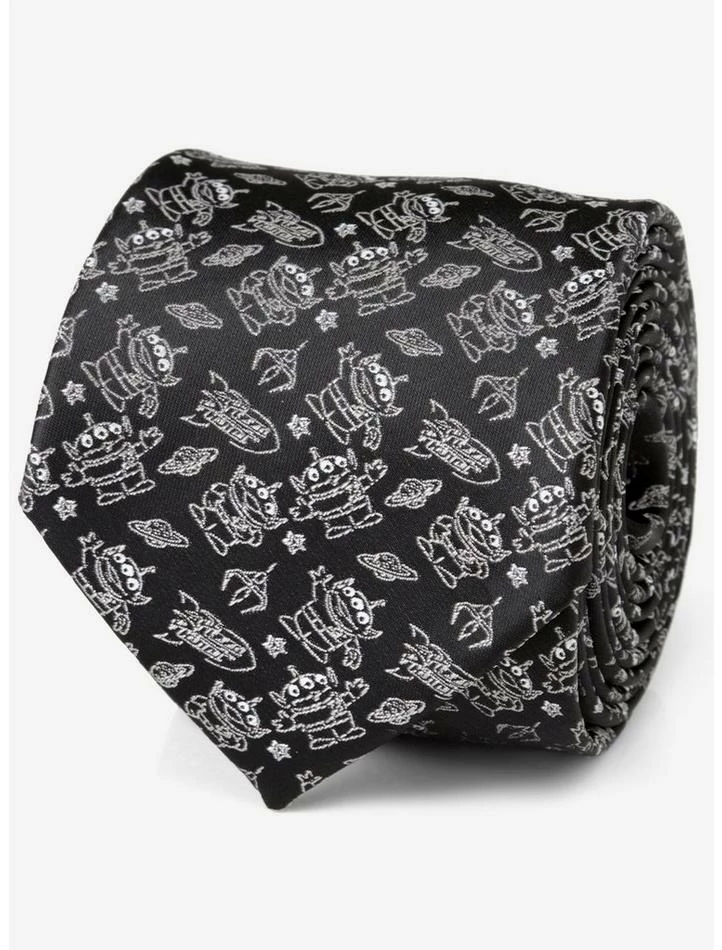 Best deal ✨ Disney Pixar Toy Story Alien Print Black Tie ❤️ 1 Best deal ✨ Disney Pixar Toy Story Alien Print Black Tie ❤️