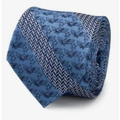New 😉 Disney Pixar Toy Story Icon Herringbone Stripe Blue Tie ⌛