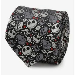 Wholesale 👍 Disney The Nightmare Before 🔔 Christmas Black Grey Pattern Tie ❤️
