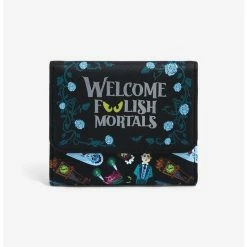 Hot Sale 🎁 Loungefly Disney The Haunted Mansion Foolish Mortals Mini Flap Wallet 👏