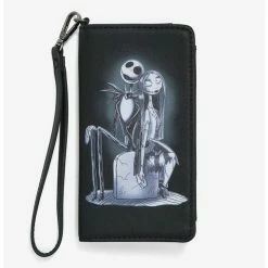 New 👍 The Nightmare Before Christmas Jack & Sally Tech Wallet ✔️