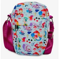 Deals 👍 Disney Alice in Wonderland Scatter Print Vegan Leather Crossbody Bag 🎁
