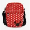 Outlet 🥰 Disney Minnie Mouse Polka Dots Vegan Leather Crossbody Bag ⭐