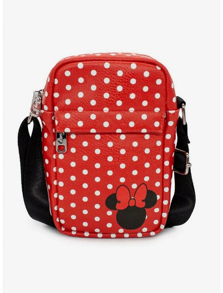 Outlet 🥰 Disney Minnie Mouse Polka Dots Vegan Leather Crossbody Bag ⭐ 1 Outlet 🥰 Disney Minnie Mouse Polka Dots Vegan Leather Crossbody Bag ⭐