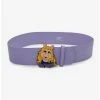 Best Pirce 😍 Disney The Muppets Miss Piggy Glitter Enamel Buckle Vegan Leather Belt 👍