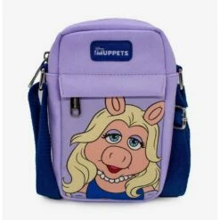Coupon 👍 Disney The Muppets Miss Piggy Lavender Vegan Leather Crossbody Bag ❤️