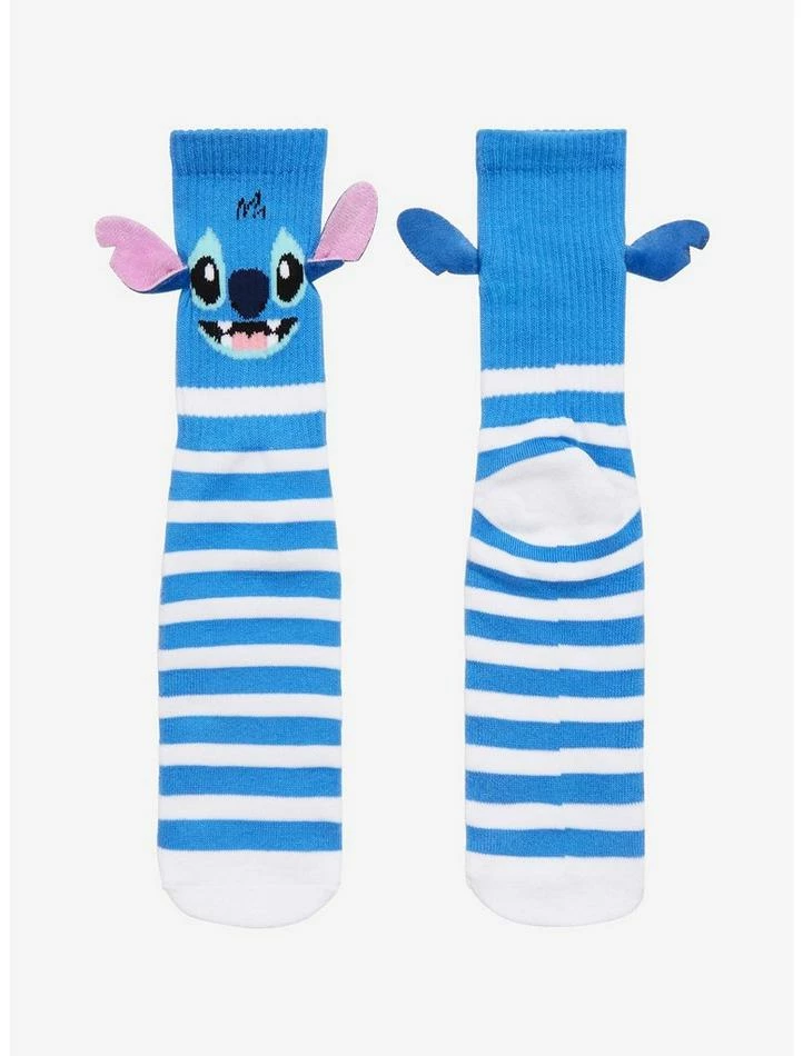 Brand new β Disney Lilo & Stitch Stripe 3D Stitch Crew Socks π 2 Brand new β Disney Lilo & Stitch Stripe 3D Stitch Crew Socks π - Image 2
