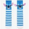 Brand new ⌛ Disney Lilo & Stitch Stripe 3D Stitch Crew Socks 🔔