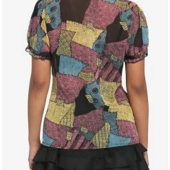 Hot Sale ❤️ The Nightmare Before 🎉 Christmas Sally Girls Woven Button-Up 👍 -Dressup Outfits Shop 17671505 av2