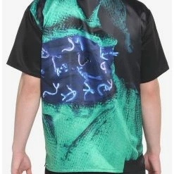 Best Pirce 💯 The Nightmare Before ✔️ Christmas Oogie Boogie's Face Woven Button-Up ⌛ -Dressup Outfits Shop 17695623 av2