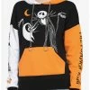 Best deal 🥰 The Nightmare Before ❄ Christmas Color-Block Girls Hoodie 😀
