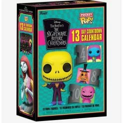 Flash Sale β€οΈ Funko The Nightmare Before π€© Christmas Pocket Pop! 13 Day Countdown Calendar (Blacklight) Vinyl Figures π