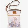 Buy 👏 Loungefly Disney Bambi Friends & Flowers Passport Crossbody Bag ✔️