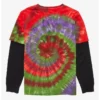 Promo ✨ Our Universe Disney Hocus Pocus Max Tie-Dye Twofer Long-Sleeve T-Shirt 👏