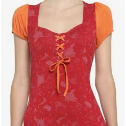 Promo β¨ Her Universe Disney Hocus Pocus Mary Sanderson Lace-Up Girls Top π