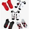 Coupon 💯 Disney Minnie Mouse Polka Dots No-Show Socks 5 Pair 🛒
