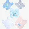 New ❤️ Disney Lilo & Stitch Textured No-Show Socks 5 Pair 🎉