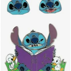 Deals 🔔 Loungefly Disney Lilo & Stitch Interchangeable Face Enamel Pin ✨