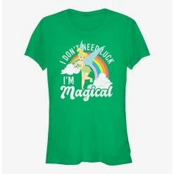 Budget 😀 Disney Peter Pan Tinker Bell Don't Need Luck Girls T-Shirt ❤️