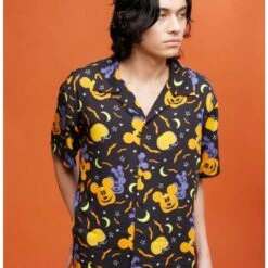 Cheapest 🔥 Our Universe Disney Halloween Mickey Mouse Pumpkins Woven Button-Up 🥰
