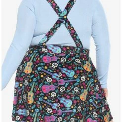 Best Sale 🔔 Disney Pixar Coco Sugar Skull & Guitar Velvet Suspender Skirt Plus Size 🎉 -Dressup Outfits Shop 18320846 av2