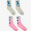 Hot Sale 🛒 Disney Lilo & Stitch Chibi Layered Crew Sock Set 2 Pair 👏