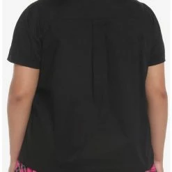 New ✨ Her Universe Disney Halloween Bat Wing Collar Girls Woven Button-Up Plus Size ✨ -Dressup Outfits Shop 18369334 av2