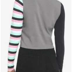 Promo 🧨 The Nightmare Before Christmas Oogie's Boys Contrast 🔔 Girls Skimmer Long-Sleeve T-Shirt ✨ -Dressup Outfits Shop 18372664 av2