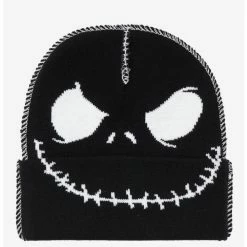 Cheapest ⌛ The Nightmare Before 🔥 Christmas Jack Contrast Stitch Beanie ❤️