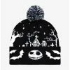 Budget ✨ The Nightmare Before 🎉 Christmas Jack Graveyard Pom Beanie ❤️