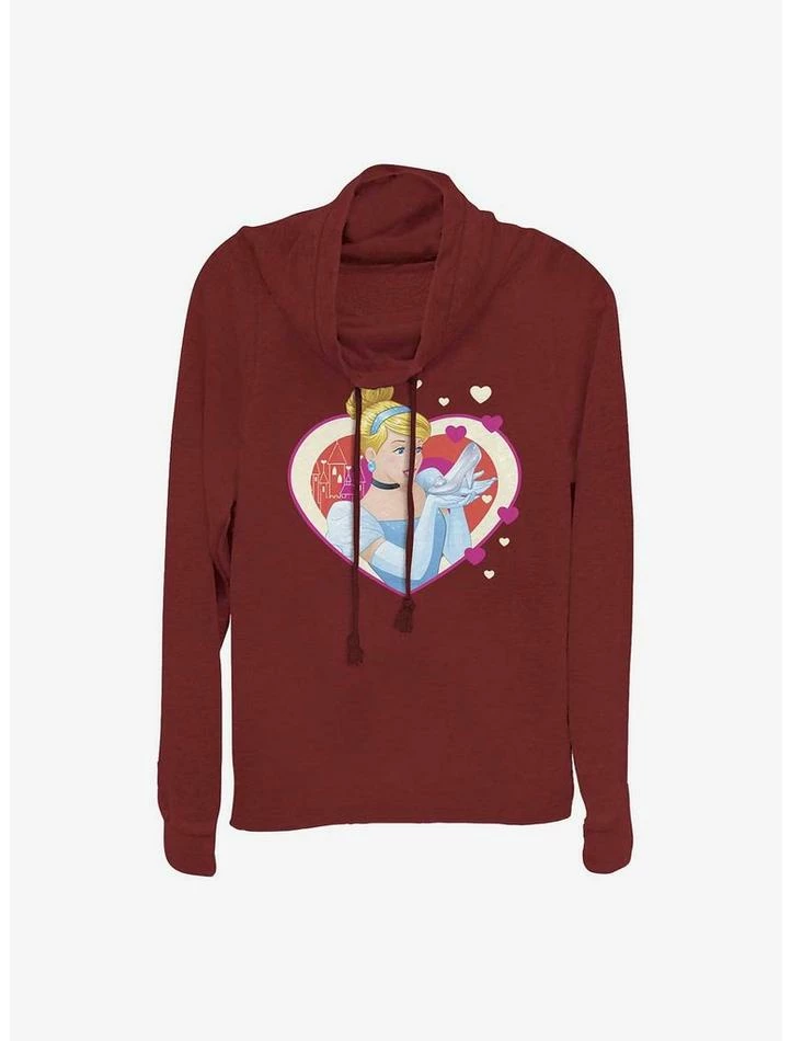 New 🎉 Disney Cinderella Hearts Girls Cowl Neck Long Sleeve Top ✨ 1 New 🎉 Disney Cinderella Hearts Girls Cowl Neck Long Sleeve Top ✨