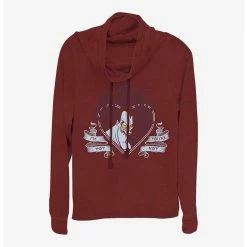 Best Sale 🧨 Disney Hercules Hades I'm Hot You're Not Girls Cowl Neck Long Sleeve Top ❤️