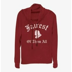 Promo 🥰 Disney Snow White and the Seven Dwarfs Olde Fairest 🧨 Girls Cowl Neck Long Sleeve Top ⭐