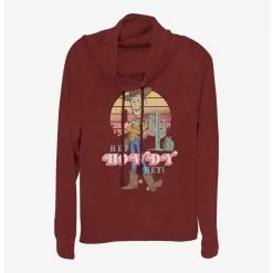 Best Sale ✔️ Disney Pixar Toy Story 4 Hey Howdy 🧨 Girls Cowl Neck Long Sleeve Top ✔️