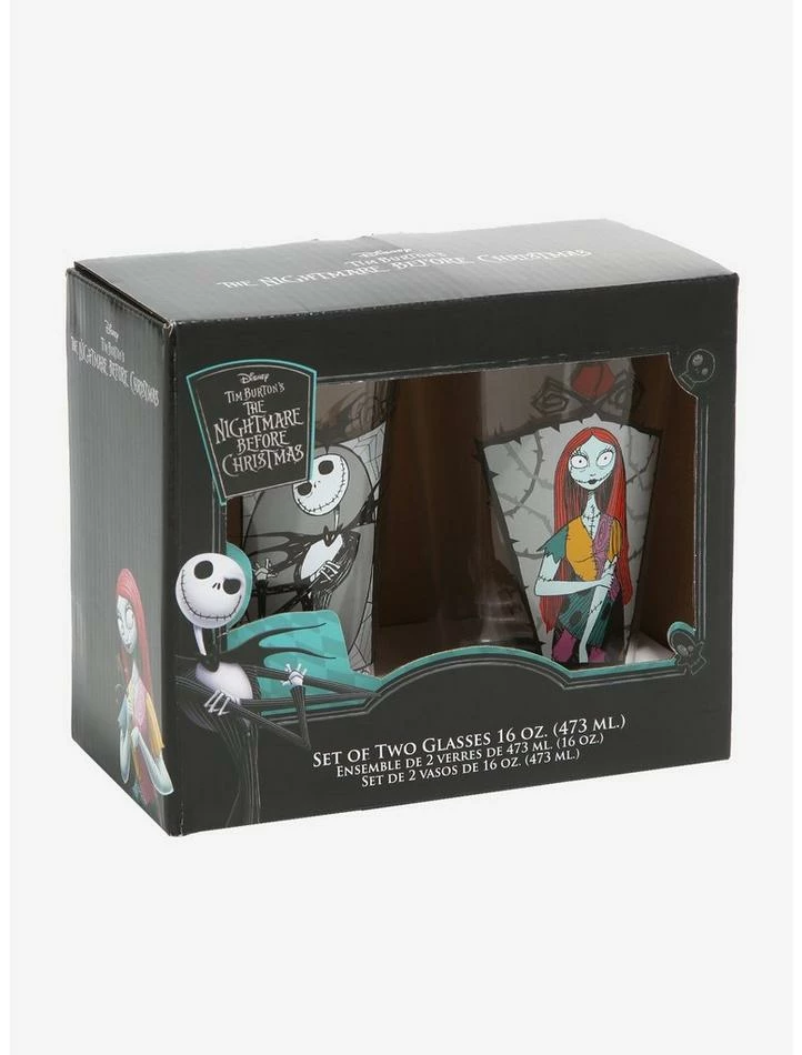 Brand new β€οΈ The Nightmare Before β Christmas Jack & Sally Pint Glass Set 𧨠2 Brand new β€οΈ The Nightmare Before β Christmas Jack & Sally Pint Glass Set 𧨠- Image 2
