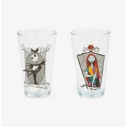 Brand new ❤️ The Nightmare Before ❄ Christmas Jack & Sally Pint Glass Set 🧨
