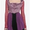 Best reviews of 🥰 Her Universe Disney Hocus Pocus Sarah Peplum Girls Long-Sleeve Top 👍