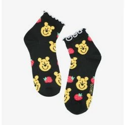 Best Sale 🌟 Disney Winnie The Pooh Strawberry Lettuce Trim Ankle 👏 Socks ❤️