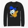 Promo 😉 Disney Donald Duck Big Face Long-Sleeve T-Shirt ❤️