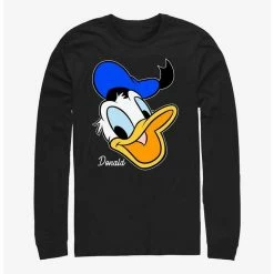 Promo 😉 Disney Donald Duck Big Face Long-Sleeve T-Shirt ❤️