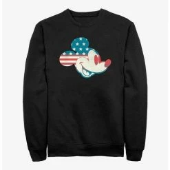 New ✔️ Disney Mickey Mouse Americana Flag Fill Sweatshirt ❤️