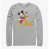 Outlet ⭐ Disney Mickey Mouse And Disney Pluto Long-Sleeve T-Shirt 🧨