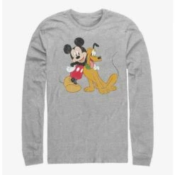 Outlet ⭐ Disney Mickey Mouse And Disney Pluto Long-Sleeve T-Shirt 🧨