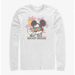 Discount 🎉 Disney Mickey Mouse Beach Sunglasses Long-Sleeve T-Shirt ❤️
