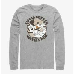 Buy ❤️  Disney Mickey Mouse 🔔  Dog Life Long-Sleeve T-Shirt ✔️