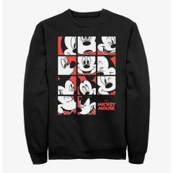 Cheap 🤩 Disney Mickey Mouse Expression Grid Sweatshirt 🎁