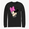 New ⌛ Disney Minnie Mouse Minnie Big Face Long-Sleeve T-Shirt ⌛