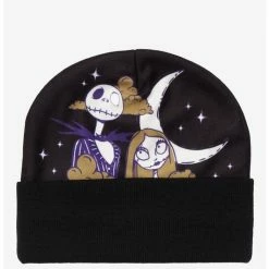 Outlet ⌛ The Nightmare Before ❄ Christmas Jack & Sally Moon Beanie ✔️