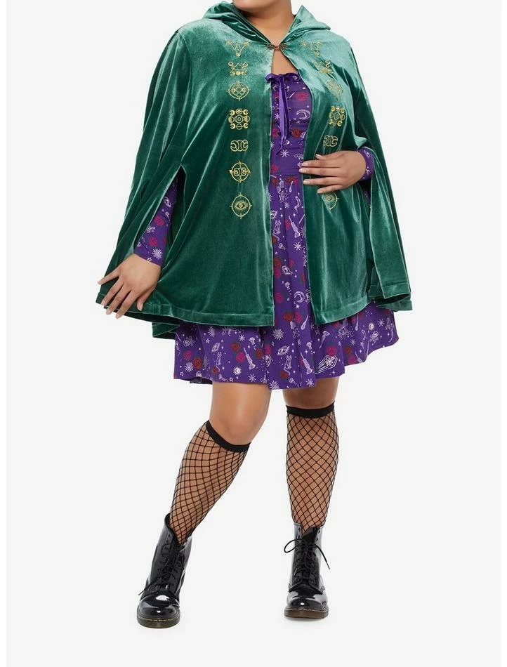 New 𧨠Her Universe Disney Hocus Pocus Winifred Velvet π Girls Hooded Cape Plus Size β€οΈ 2 New 𧨠Her Universe Disney Hocus Pocus Winifred Velvet π Girls Hooded Cape Plus Size β€οΈ - Image 2