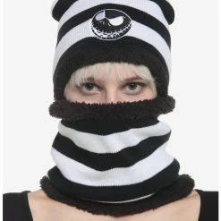 Cheapest ⭐ The Nightmare Before ❄ Christmas Jack Stripe Scarf & Beanie Set ✔️